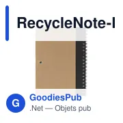 Bloc-notes personnalisable RecycleNote-L avec logo - Miniature 1