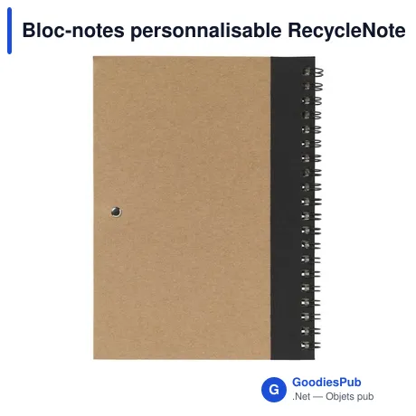 Bloc-notes personnalisable RecycleNote-L avec logo