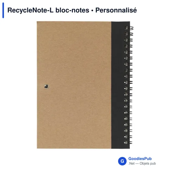 Bloc-notes personnalisable RecycleNote-L avec logo - Image 1