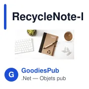 Bloc-notes personnalisable RecycleNote-L avec logo - Miniature 2