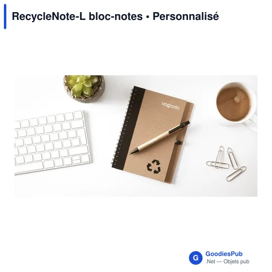Bloc-notes personnalisable RecycleNote-L avec logo - Image 2