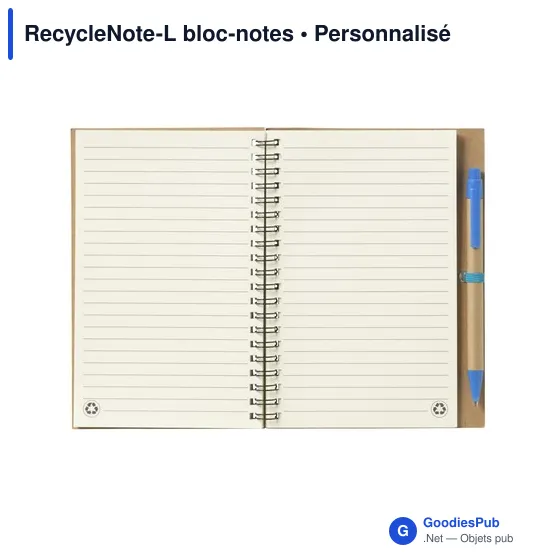 Bloc-notes personnalisable RecycleNote-L avec logo - Image 11