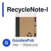 Bloc-notes personnalisable RecycleNote-L avec logo - Miniature 3