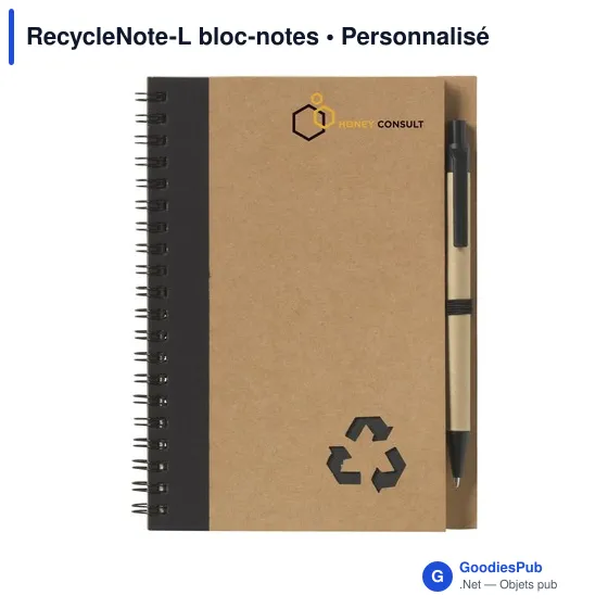 Bloc-notes personnalisable RecycleNote-L avec logo - Image 3