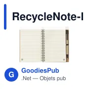 Bloc-notes personnalisable RecycleNote-L avec logo - Miniature 4