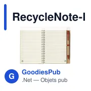 Bloc-notes personnalisable RecycleNote-L avec logo - Miniature 5