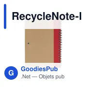 Bloc-notes personnalisable RecycleNote-L avec logo - Miniature 6