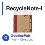 Bloc-notes personnalisable RecycleNote-L avec logo - Miniature 7