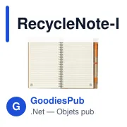 Bloc-notes personnalisable RecycleNote-L avec logo - Miniature 8
