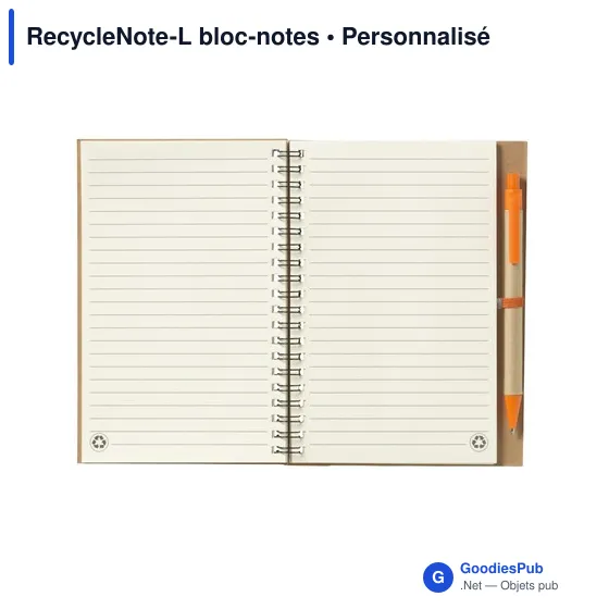 Bloc-notes personnalisable RecycleNote-L avec logo - Image 8