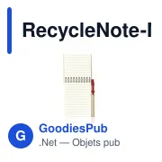 Bloc-notes personnalisable RecycleNote-M avec logo - Miniature 1