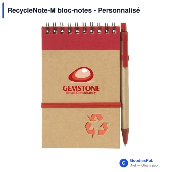 Bloc-notes personnalisable RecycleNote-M avec logo - Image 2