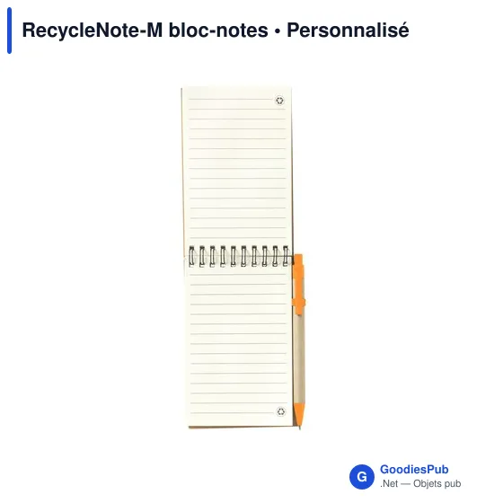 Bloc-notes personnalisable RecycleNote-M avec logo - Image 3