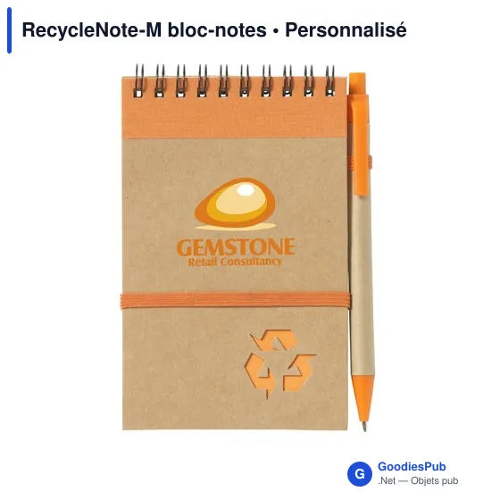 Bloc-notes personnalisable RecycleNote-M avec logo - Image 4