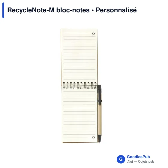 Bloc-notes personnalisable RecycleNote-M avec logo - Image 5
