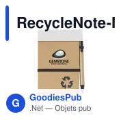 Bloc-notes personnalisable RecycleNote-M avec logo - Miniature 6