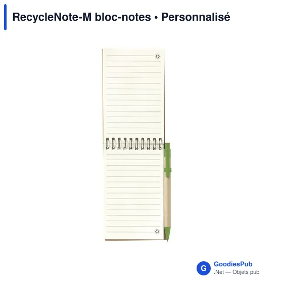 Bloc-notes personnalisable RecycleNote-M avec logo - Image 8
