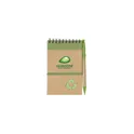 Variante vert - Bloc-notes personnalisable RecycleNote-M avec logo