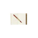 Variante rouge - Bloc-notes personnalisable RecycleNote-S avec logo