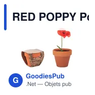 RED POPPY Pot graines de coquelicot - Miniature 1