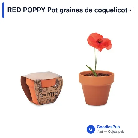 RED POPPY Pot graines de coquelicot