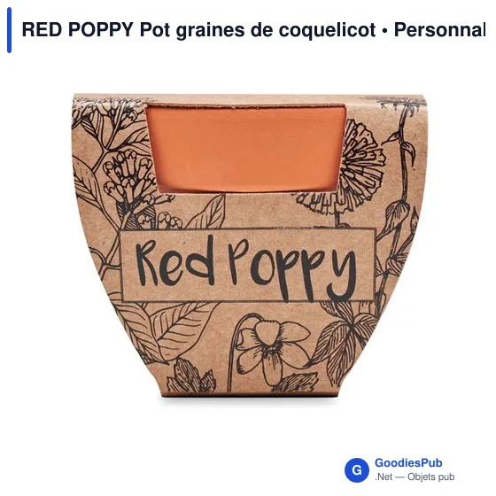 RED POPPY Pot graines de coquelicot - Image 2