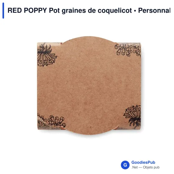 RED POPPY Pot graines de coquelicot - Image 3