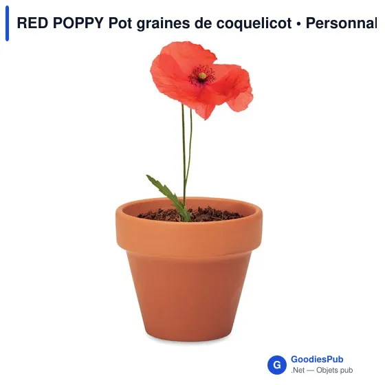 RED POPPY Pot graines de coquelicot - Image 4