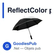 Parapluie personnalisable ReflectColor 23,5 inch avec logo - Miniature 1