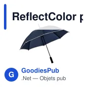 Parapluie personnalisable ReflectColor 23,5 inch avec logo - Miniature 4