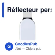 Réflecteur personnalisable avec LEDs pour sécurité - Ofeliaavec logo - Miniature 1