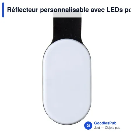 Réflecteur personnalisable avec LEDs pour sécurité - Ofeliaavec logo