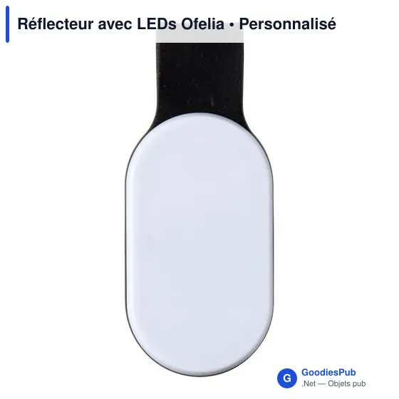 Réflecteur personnalisable avec LEDs pour sécurité - Ofeliaavec logo - Image 1