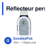 Réflecteur personnalisable avec LEDs pour sécurité - Ofeliaavec logo - Miniature 2