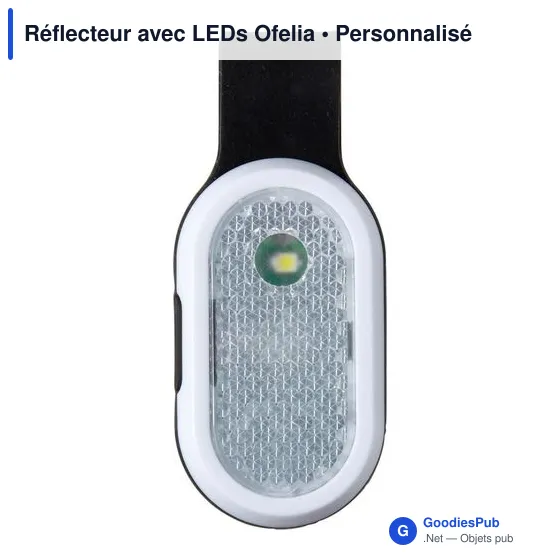 Réflecteur personnalisable avec LEDs pour sécurité - Ofeliaavec logo - Image 2