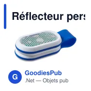Réflecteur personnalisable avec LEDs pour sécurité - Ofeliaavec logo - Miniature 11