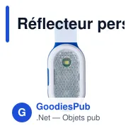 Réflecteur personnalisable avec LEDs pour sécurité - Ofeliaavec logo - Miniature 3