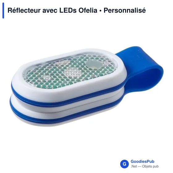Réflecteur personnalisable avec LEDs pour sécurité - Ofeliaavec logo - Image 4