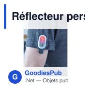 Réflecteur personnalisable avec LEDs pour sécurité - Ofeliaavec logo - Miniature 6