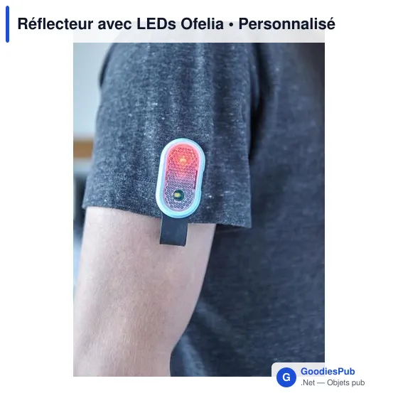 Réflecteur personnalisable avec LEDs pour sécurité - Ofeliaavec logo - Image 6