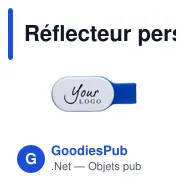 Réflecteur personnalisable avec LEDs pour sécurité - Ofeliaavec logo - Miniature 7