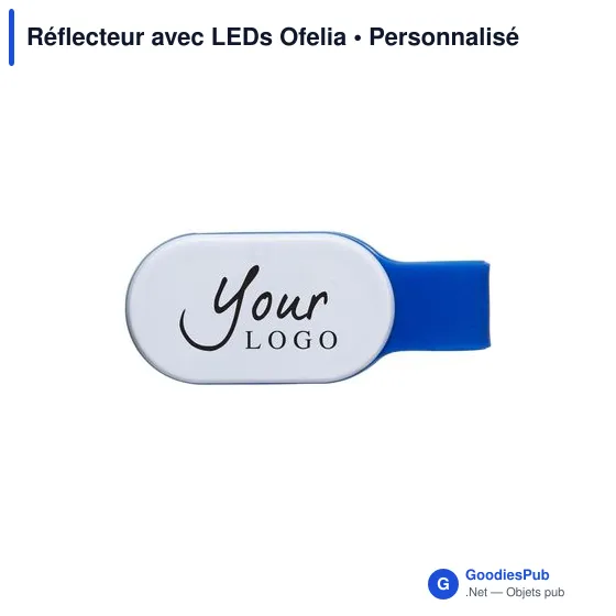 Réflecteur personnalisable avec LEDs pour sécurité - Ofeliaavec logo - Image 7