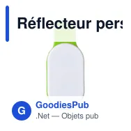 Réflecteur personnalisable avec LEDs pour sécurité - Ofeliaavec logo - Miniature 8
