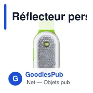 Réflecteur personnalisable avec LEDs pour sécurité - Ofeliaavec logo - Miniature 9