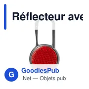 Réflecteur personnalisable avec mousqueton pour logo - Zuri - Miniature 1