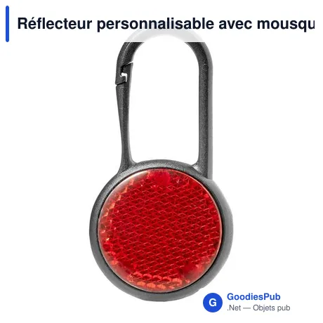 Réflecteur personnalisable avec mousqueton pour logo - Zuri