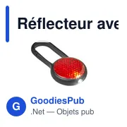 Réflecteur personnalisable avec mousqueton pour logo - Zuri - Miniature 2