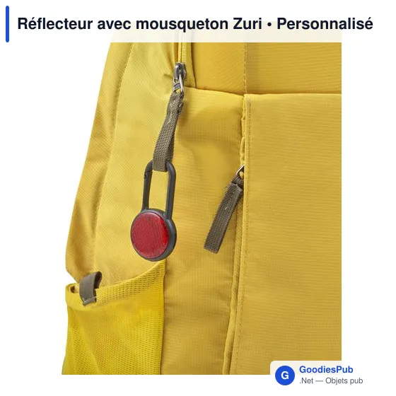 Réflecteur personnalisable avec mousqueton pour logo - Zuri - Image 4