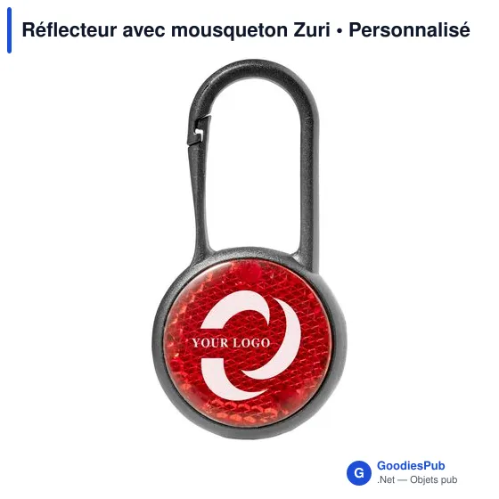 Réflecteur personnalisable avec mousqueton pour logo - Zuri - Image 5
