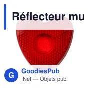 Réflecteur de sécurité personnalisable avec clip pour logo - Liam - Miniature 1